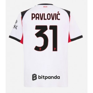 Fotbalové Dres AC Milan Strahinja Pavlovic #31 Venkovní Oblečení 2025-26 Krátký Rukáv